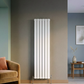 305mm x 1800mm Double Aluminium Radiator In White Model Mira 