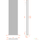 305mm x 1800mm Double Aluminium Radiator In Anthracite Grey Model Mira 