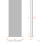 407mm x 1800mm Double Aluminium Radiator In White Model Mira 