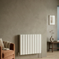 1022mm x 600mm Double Aluminium Radiator In White Model Mira 