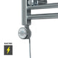 450mm x 1200mm Straight Chrome Electric Pre-Filled Heated Towel Rail Radiator