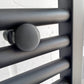 Anthracite Universal Wall Brackets for Heated Towel Rail Radiator - Full Set 
