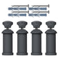 Anthracite Universal Wall Brackets for Heated Towel Rail Radiator - Full Set 