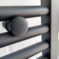 700mm Wide - Electric Heated Towel Rail Radiator - Anthracite Grey - Straight