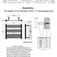 480x560mm Stainless Steel Flat Ladder Heated Towel Rail Radiator for Bathroom 
