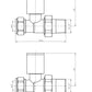 10mm Modern Gold Straight Radiator Valves (Pair) 