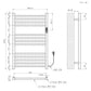 500 x 800mm Brushed Gold Dry Heating Electric Towel Rail Radiator SN Model, Stainless Steel 