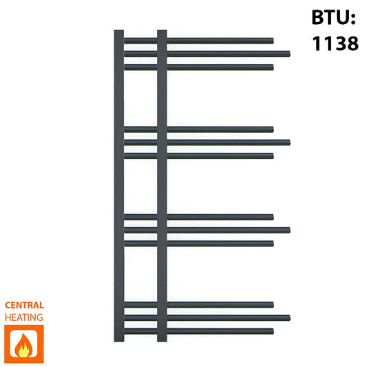 Small 500mm x 900mm Sydney Anthracite Designer Heated Towel Rail Radiator