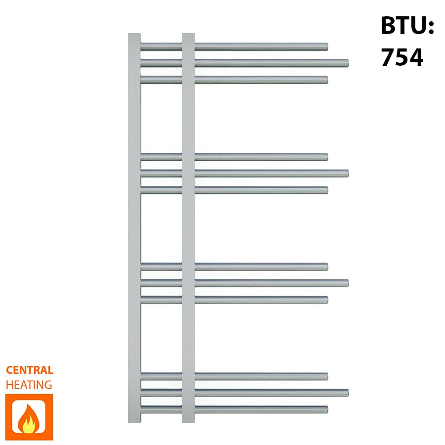 Small 500mm x 900mm Sydney Chrome Designer Heated Towel Rail Radiator