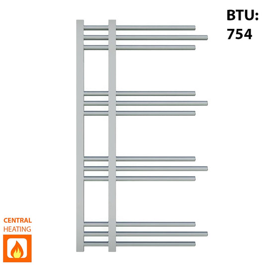 Small 500mm x 900mm Sydney Chrome Designer Heated Towel Rail Radiator