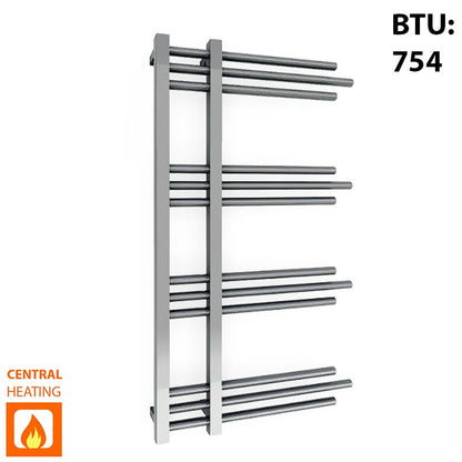 Small 500mm x 900mm Sydney Chrome Designer Heated Towel Rail Radiator