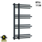 Small 500mm Wide – 900mm Sydney Electric Matt Black Designer Heated Towel Rail Radiator