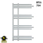 Small 500mm Wide – 900mm Sydney Chrome Electric Designer Heated Towel Rail Radiator