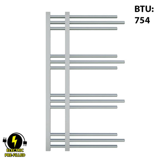 Small 500mm Wide – 900mm Sydney Chrome Electric Designer Heated Towel Rail Radiator