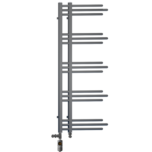 500 x 1200mm Small Sydney Anthracite Grey Dual Fuel Designer Heated Towel Rail