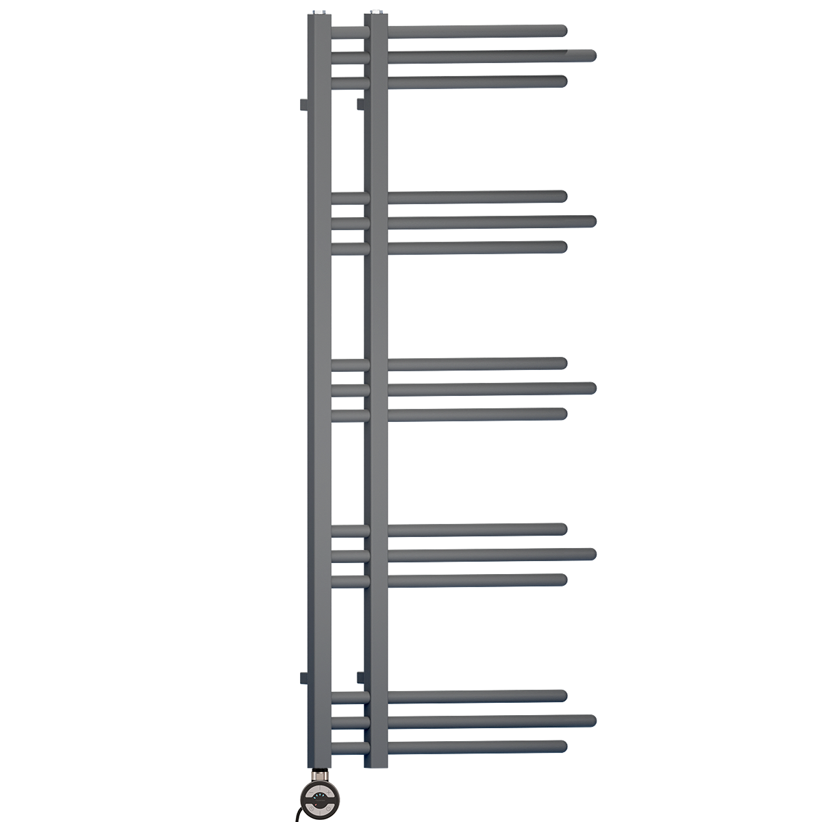 SYDNEY 50 120 Anthracite MOA Thermostatic Modern Towel Rail Radiator Pre Filled Electric
