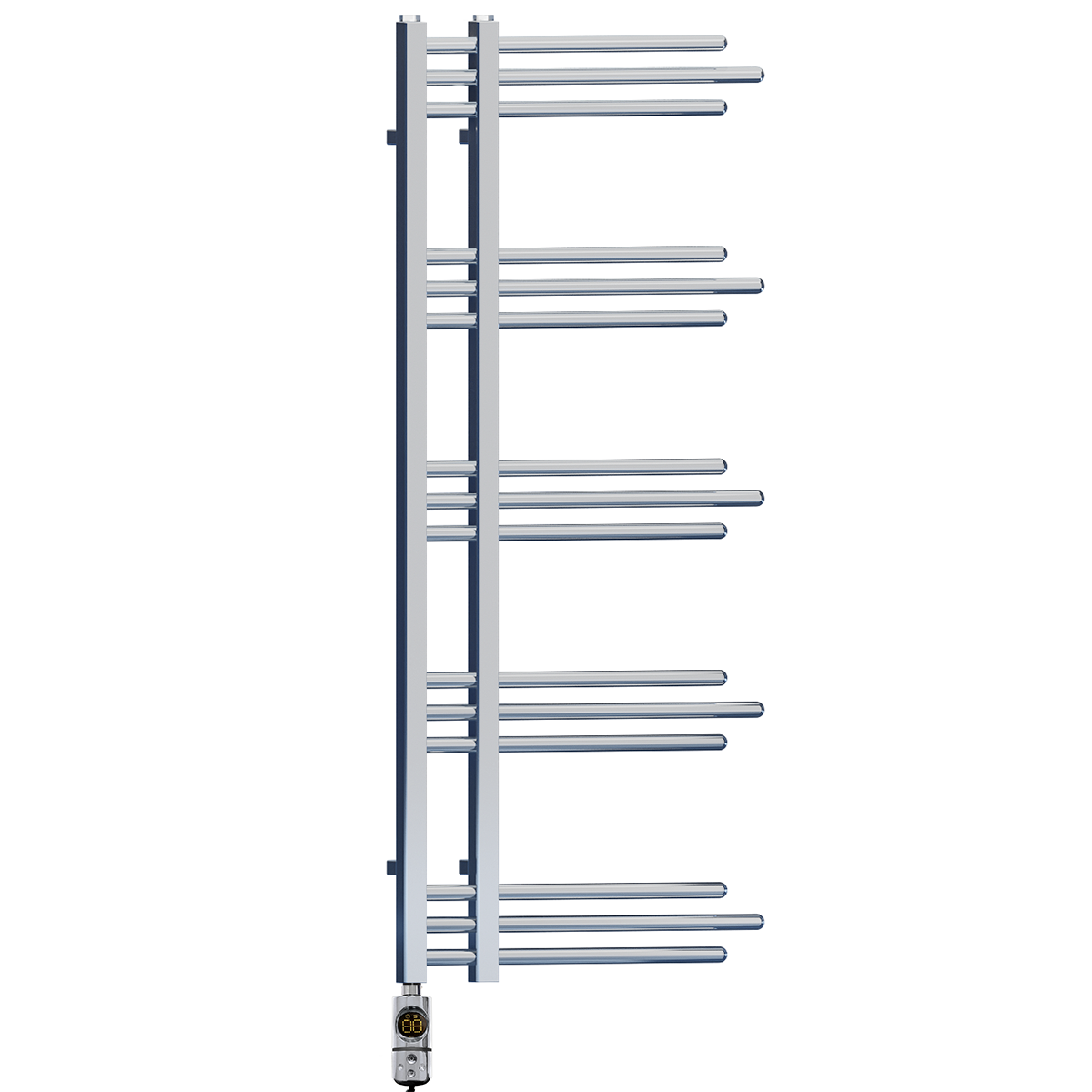 SYDNEY 50 120 CHROME AF Thermostatic Modern Towel Rail Radiator Pre Filled Electric