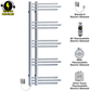 SYDNEY 50 120 CHROME Standard Manual PFS Modern Towel Rail Radiator Pre Filled Electric 