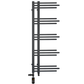 500 x 1200mm Small Sydney Matt Black Dual Fuel Designer Heated Towel Rail 