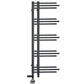 500 x 1200mm Small Sydney Matt Black Dual Fuel Designer Heated Towel Rail 