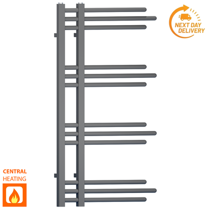 500 x 900mm Small Sydney Anthracite Designer Heated Towel Rail 