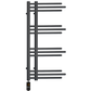 500 x 900mm Small Sydney Matt Black Electric Designer Heated Towel Rail 