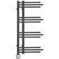 500 x 900mm Small Sydney Matt Black Electric Designer Heated Towel Rail 