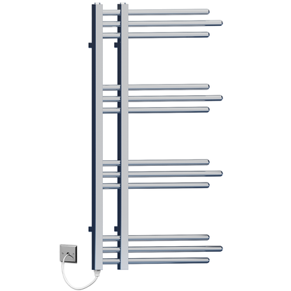  500 x 900mm Small Sydney Chrome Electric Designer Heated Towel Rail 