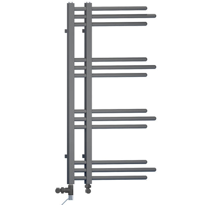  500 x 900mm Small Sydney Anthracite Grey Dual Fuel Designer Heated Towel Rail 