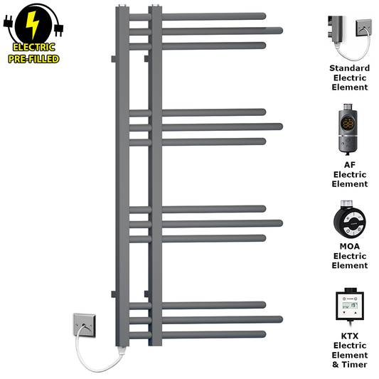500 x 900mm Small Sydney Anthracite Grey Electric Designer Heated Towel Rail
