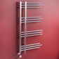 Dual Fuel 500 x 900mm Straight Chrome Designer Heated Towel Rail Radiator- (incl. Valves + Electric Heating Kit)