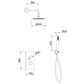 Concealed Thermostat Shower System Pack with Rainfall Shower Head 