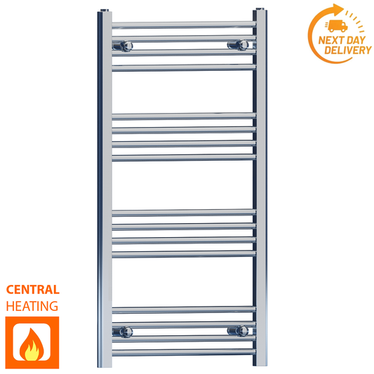 550 x 1000mm High Flat Chrome Heated Towel Rail Radiator Stock Clearance
