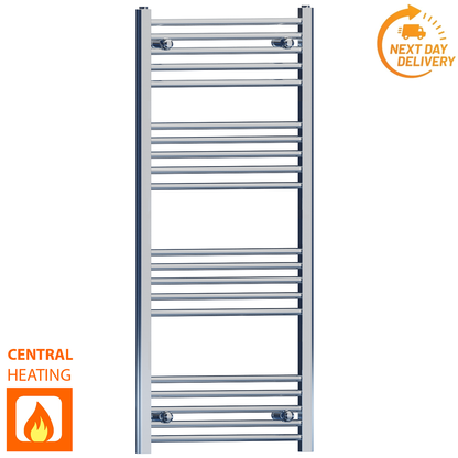 550 x 1200mm High Flat Chrome Heated Towel Rail Radiator Stock Clearance