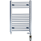 500x750mm Dual Fuel Flat Chrome Heated Towel Rail Radiator - Stock Clearance 