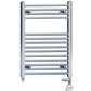 500x750mm Dual Fuel Flat Chrome Heated Towel Rail Radiator - Stock Clearance 