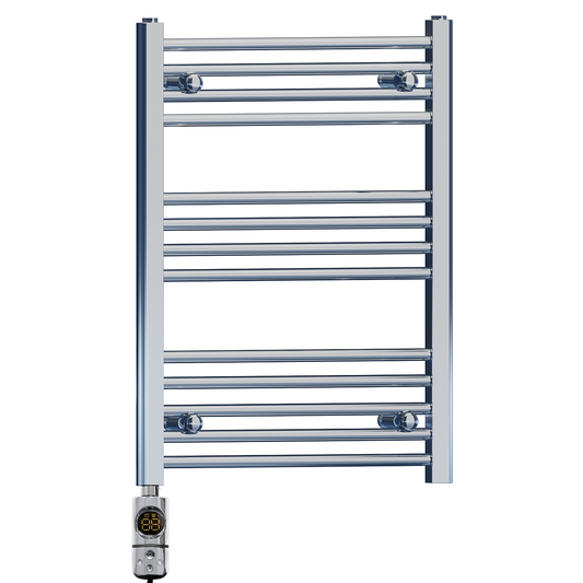 600 x 700mm High Flat Chrome Electric Heated Towel Rail Radiator Stock Clearance