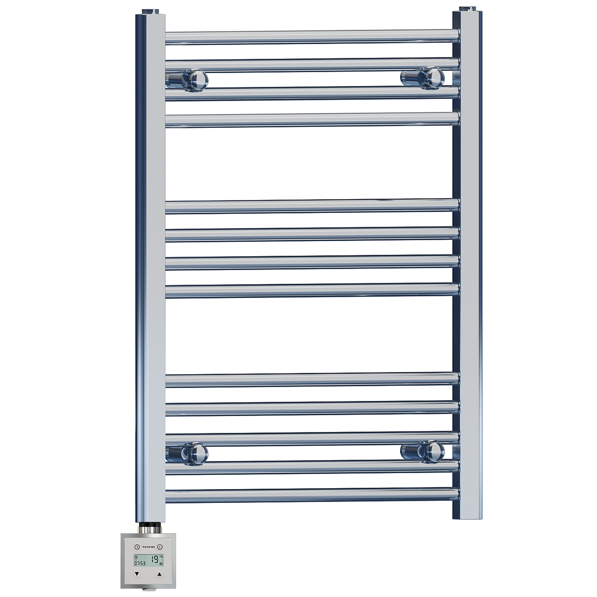 600 x 700mm High Flat Chrome Electric Heated Towel Rail Radiator Stock Clearance