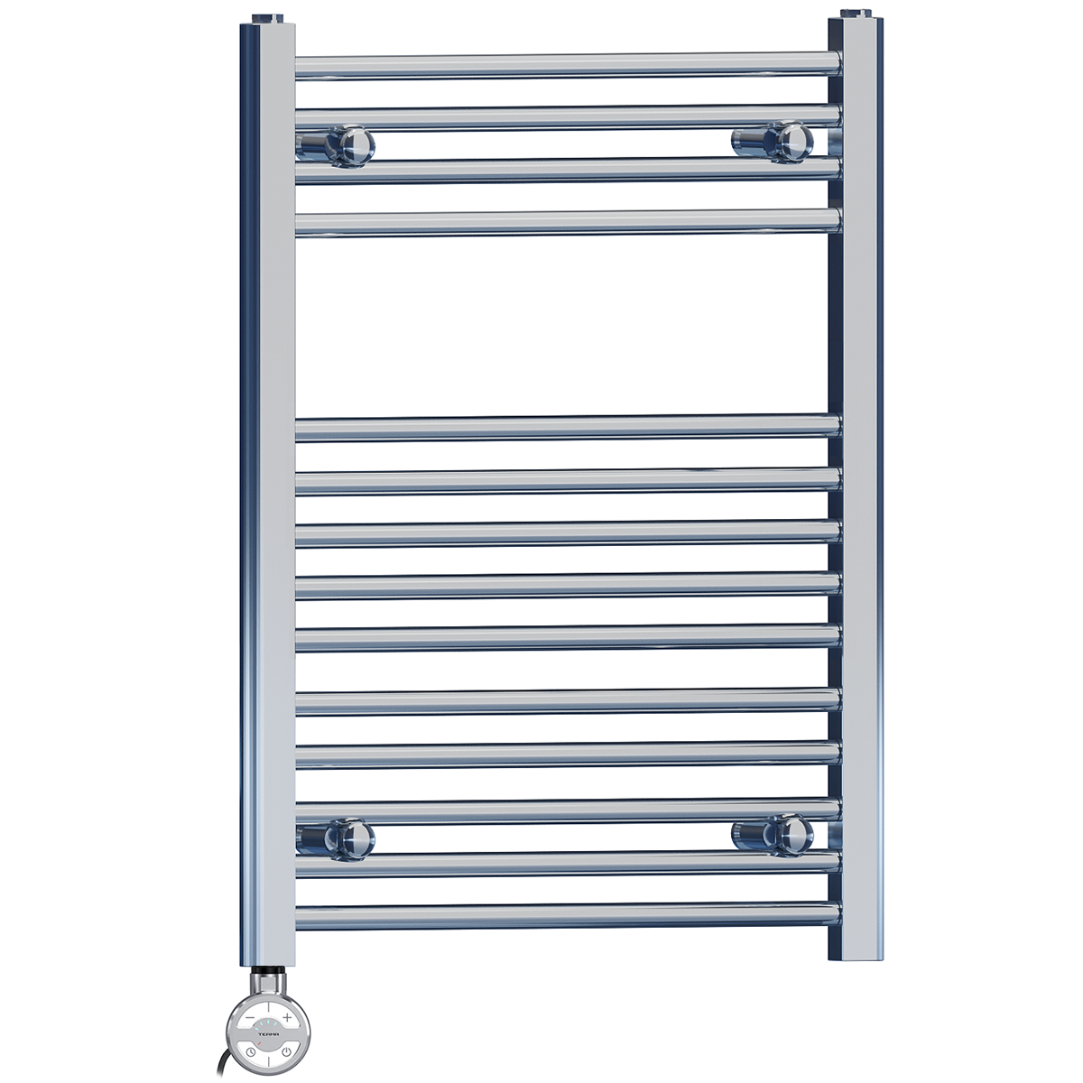 500 x 750mm High Flat Chrome Electric Heated Towel Rail Radiator Stock Clearance