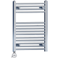 500x750mm Flat Chrome Electric Heated Towel Rail Radiator - Stock Clearance 