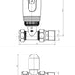 10mm Modern Gold Straight Thermostatic Radiator Valves (Pair) 
