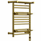 490mm Wide x 680mm Wide Gold Electric Towel Rail Radiator With Two Top Towel Holder