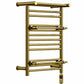490mm Gold Electric Towel Rail - Oslo (Top Shelf + 2 Towel Holders) 