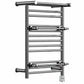 490mm Chrome Electric Towel Rail - Oslo (Top Shelf + 2 Towel Holders) 