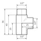 15mm White T Piece Connector for Dual Fuel Kits 