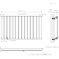 Designer 1060mm x 600mm Anthracite Gray Horizontal Single Flat Panel Radiator 2503 Btu 
