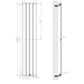 Designer 300mm x 1600mm Anthracite Gray Vertical Single Flat Panel Radiator 1705 Btu 