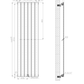 Designer 452mm x 1600mm Black Vertical Single Flat Panel Radiator 2558 Btu 