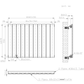 Designer 832mm x 600mm Anthracite Gray Horizontal Single Flat Panel Radiator 1964 Btu 