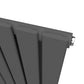 Designer 832mm x 600mm Anthracite Gray Horizontal Single Flat Panel Radiator 1964 Btu 